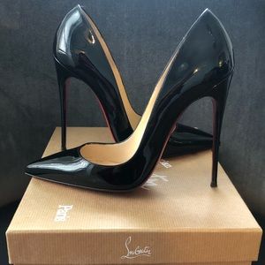 Christian Louboutin So Kate Black Patent Pump